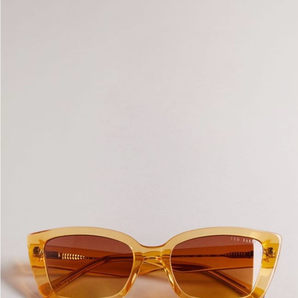 Ted Baker Yellow Sunglasses Square Frame Gradient Lenses - Picture 6 of 11